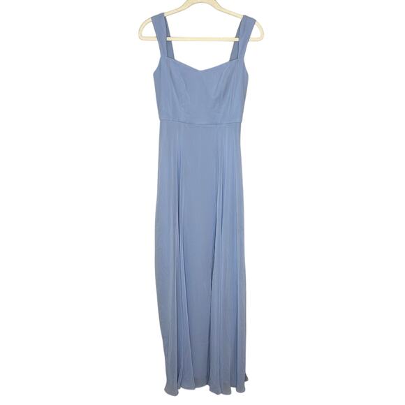 After Six NWT Blue Contoured Wide Strap Sweetheart Maxi Dress Formal Cocktail 2 - Picture 3 of 7